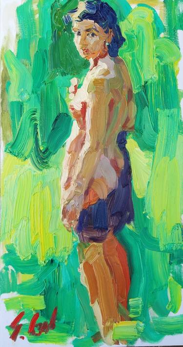 Original Abstract Expressionism Erotic Paintings by Sergey Gusev