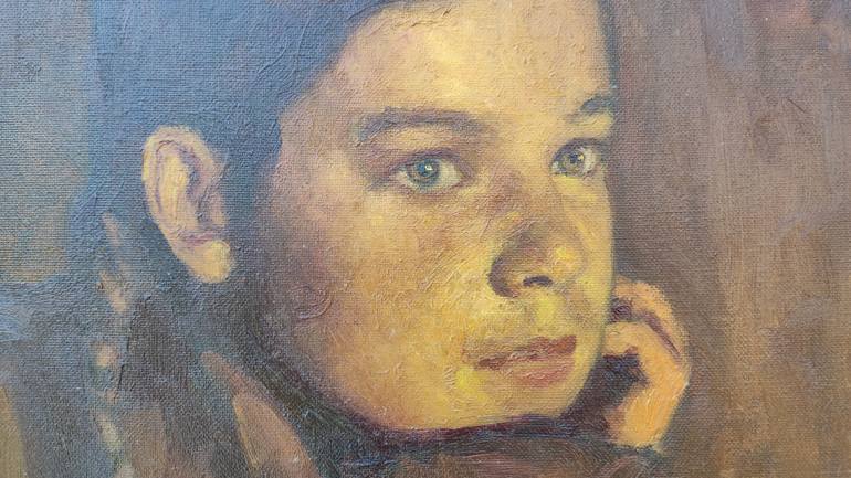Original Portraiture People Painting by Sergey Gusev