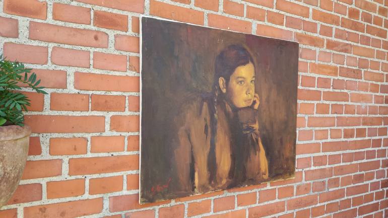 Original Portraiture People Painting by Sergey Gusev