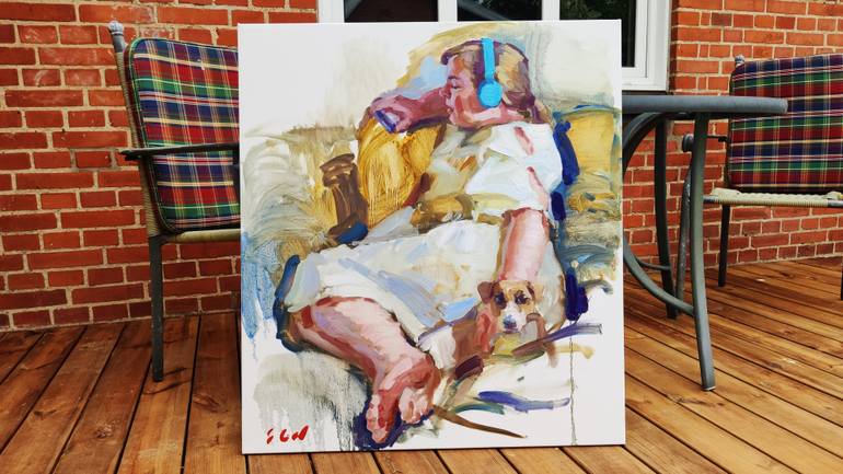 Original Figurative People Painting by Sergey Gusev