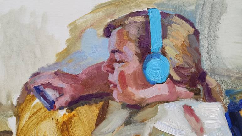 Original Figurative People Painting by Sergey Gusev