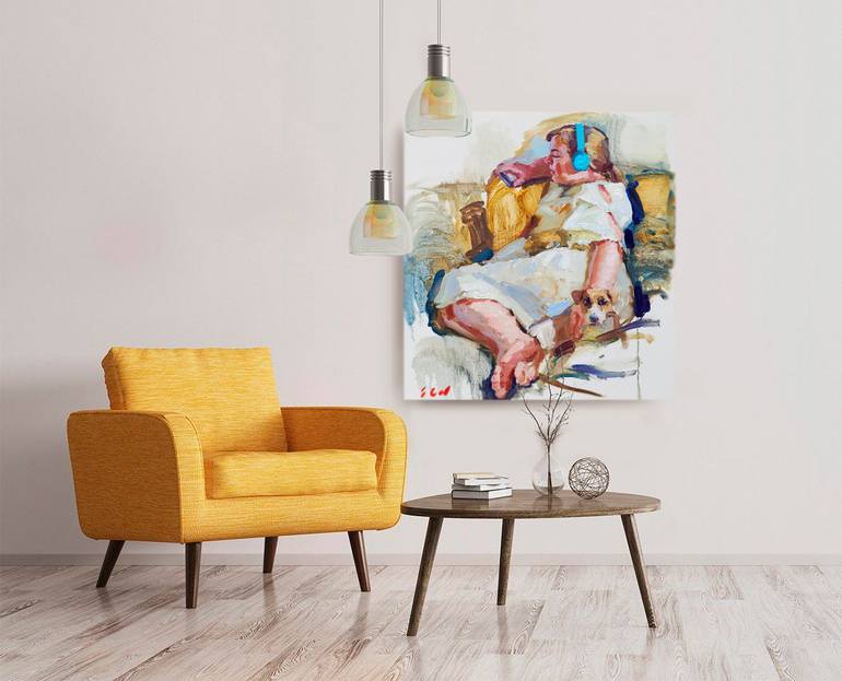 Original Figurative People Painting by Sergey Gusev