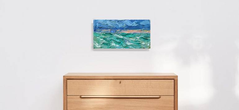 Original Abstract Seascape Painting by Sergey Gusev