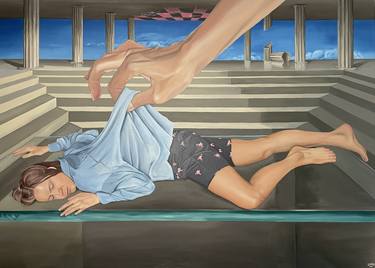 Original Figurative Mortality Painting by Borbala Varga