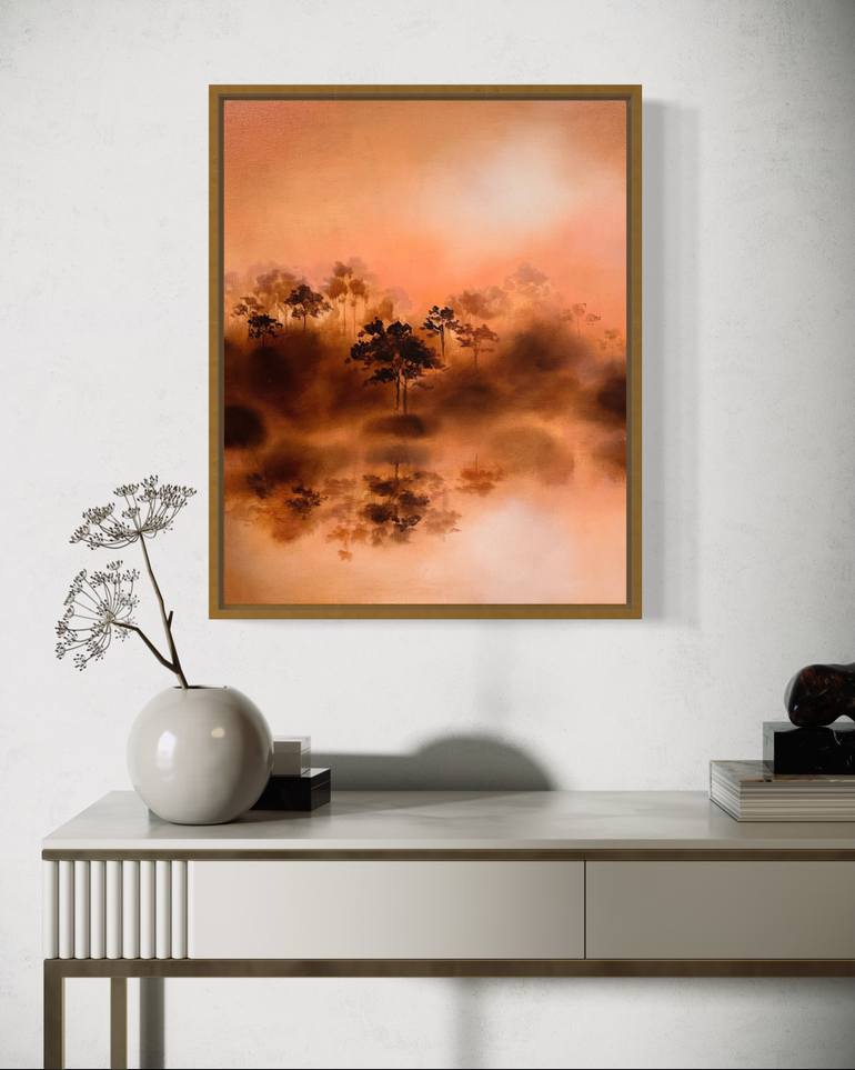 Original Abstract Expressionism Landscape Painting by Simone Russell