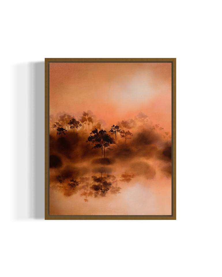 Original Abstract Expressionism Landscape Painting by Simone Russell