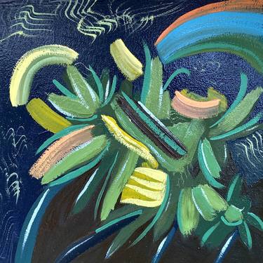 Original Abstract Expressionism Botanic Paintings by Tamara Safarova