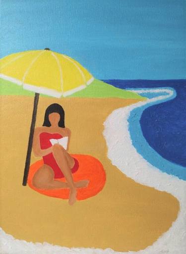 Original Abstract Beach Paintings by Irene Czys