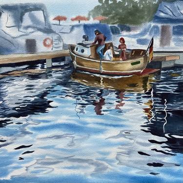 Print of Figurative Boat Paintings by Jenny Andreeva