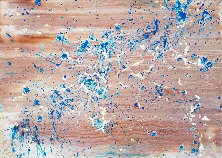 Original Abstract Expressionism Abstract Painting by Moz Artiste