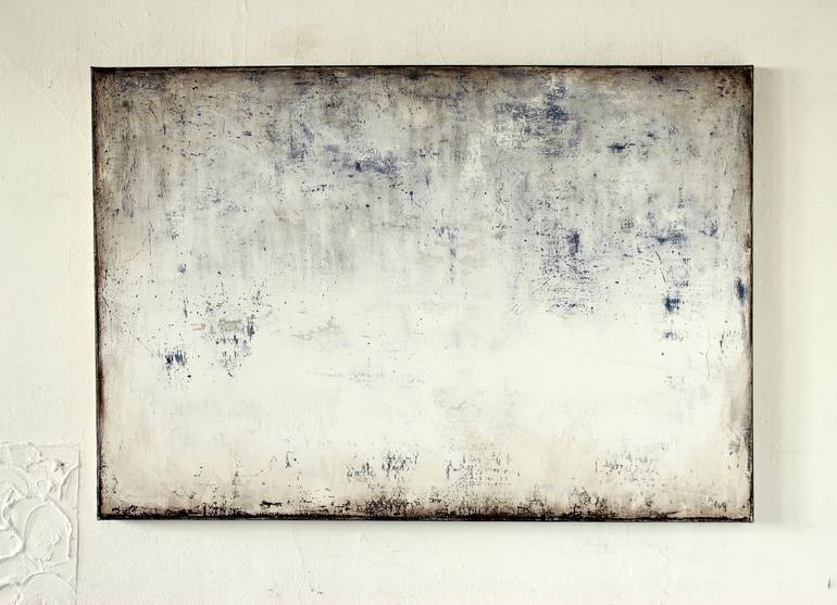 Original Abstract Painting by Christian Hetzel | Abstract Art on Canvas | blue marks