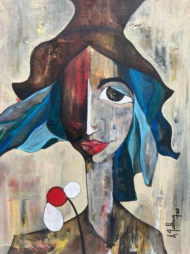 Original Portraiture Women Paintings by Edel Alvarez