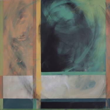 Original Bauhaus Abstract Painting by Irena Belcovski