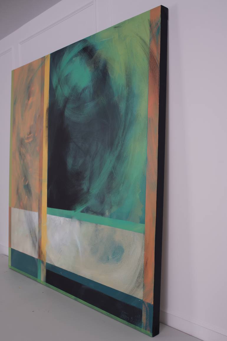 Original Bauhaus Abstract Painting by Irena Belcovski