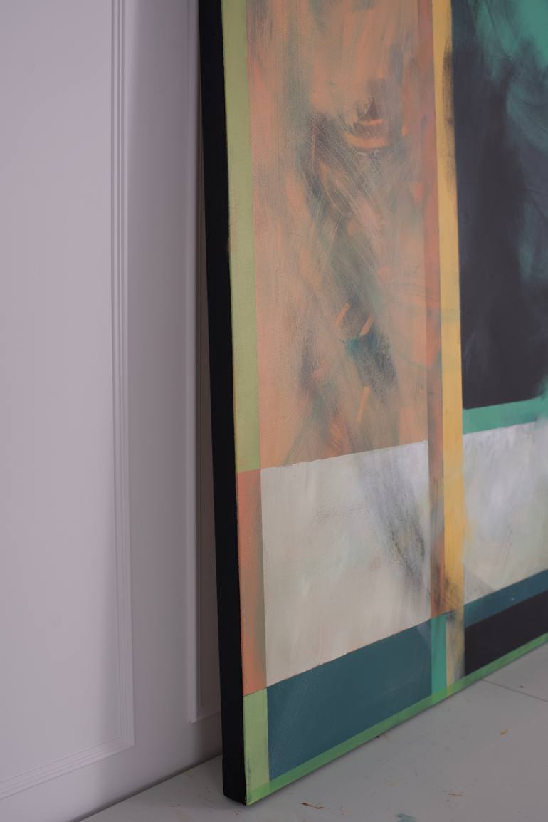 Original Bauhaus Abstract Painting by Irena Belcovski
