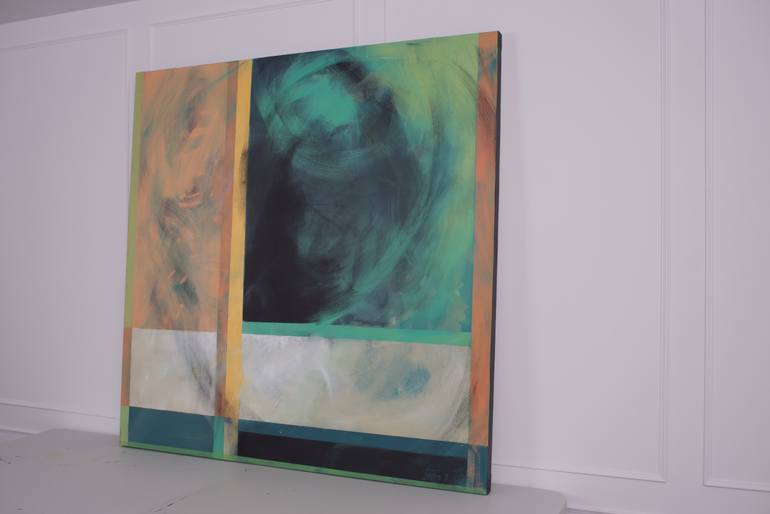 Original Bauhaus Abstract Painting by Irena Belcovski