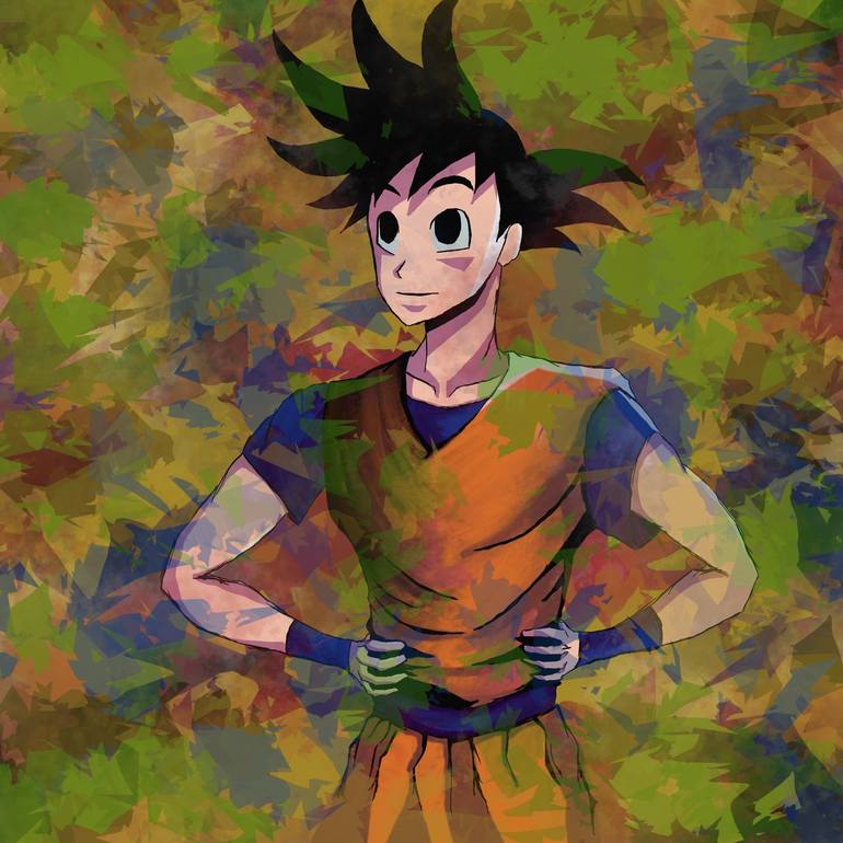 Son Goku Fanart From Anime Dragon Bal Drawing By Hi Syam | Saatchi Art