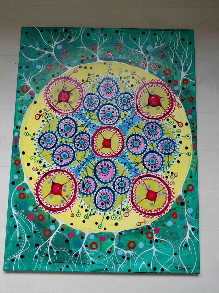 Original Abstract Painting by Laura Vizbule  Abstract Art on Canvas  Spring time