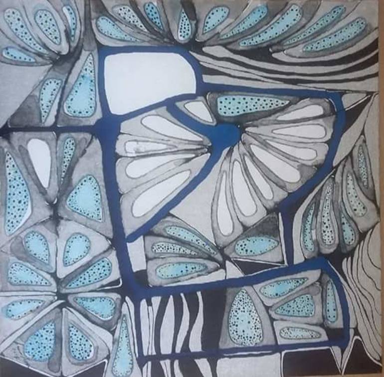 Original Modern Abstract Drawings by Laura Vizbule