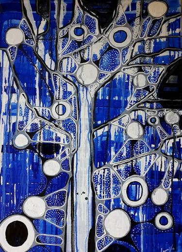 Original Abstract Tree Paintings by Laura Vizbule
