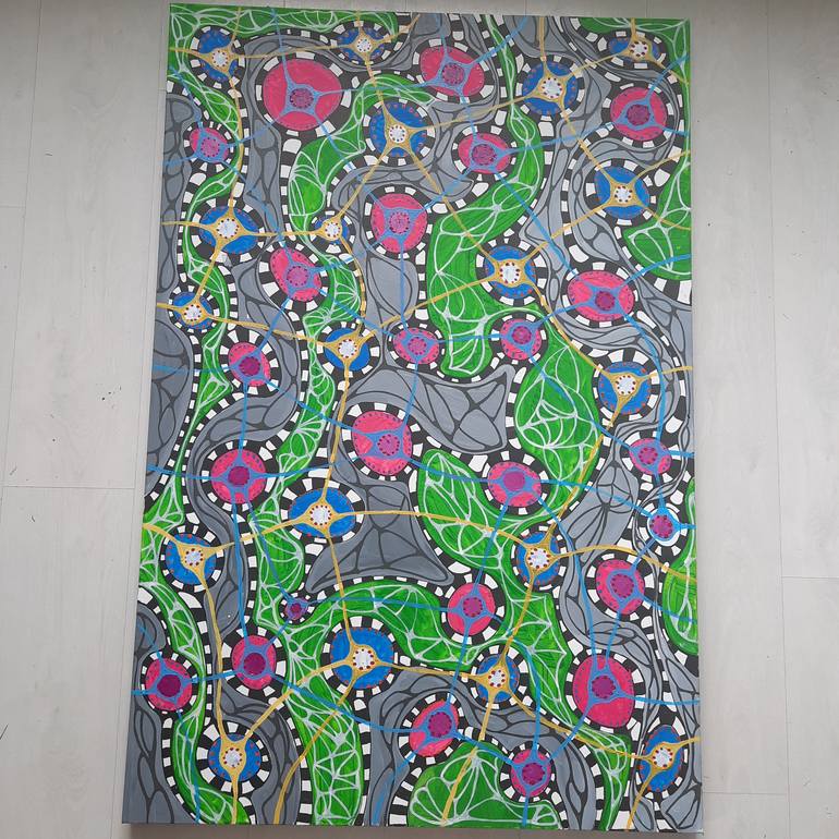 Original Modernism Abstract Painting by Laura Vizbule