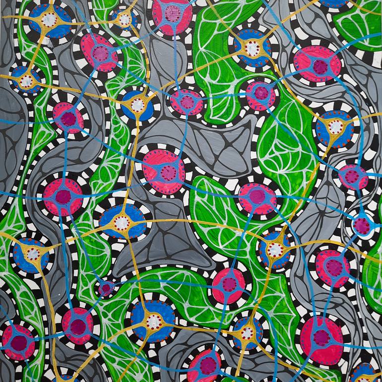 Original Modernism Abstract Painting by Laura Vizbule