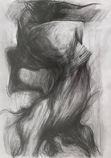 Original Expressionism Body Drawings by Dmitrii Drugakov