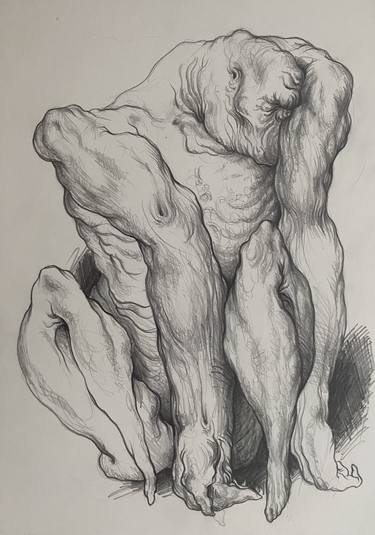 Print of Expressionism Body Drawings by Dmitrii Drugakov