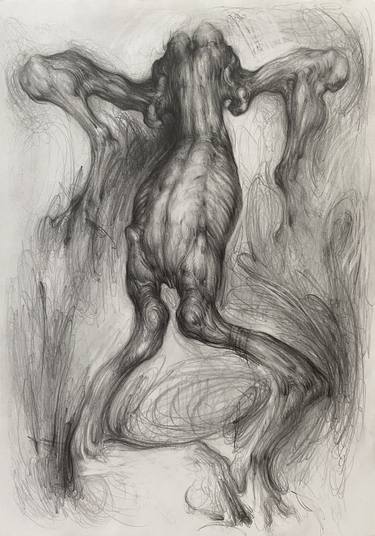 Original Expressionism Fantasy Drawings by Dmitrii Drugakov