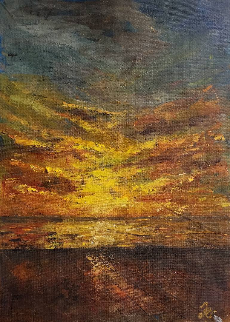 Original Impressionism Landscape Painting by Farheen Kanwal