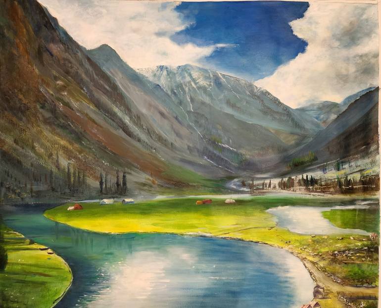 Original Impressionism Landscape Painting by Farheen kanwal