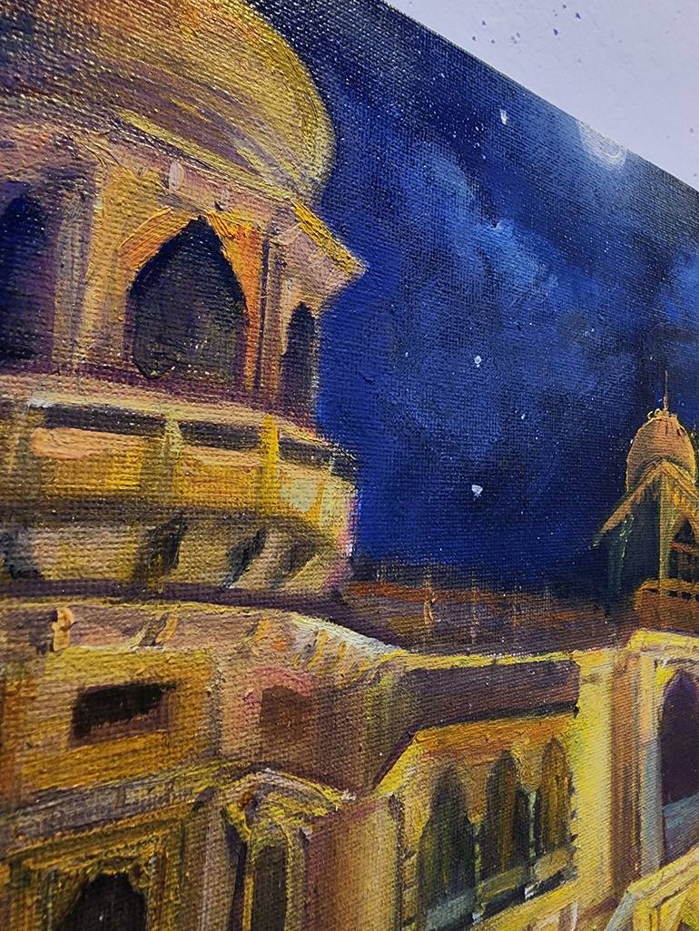 Original Impressionism Architecture Painting by Farheen kanwal