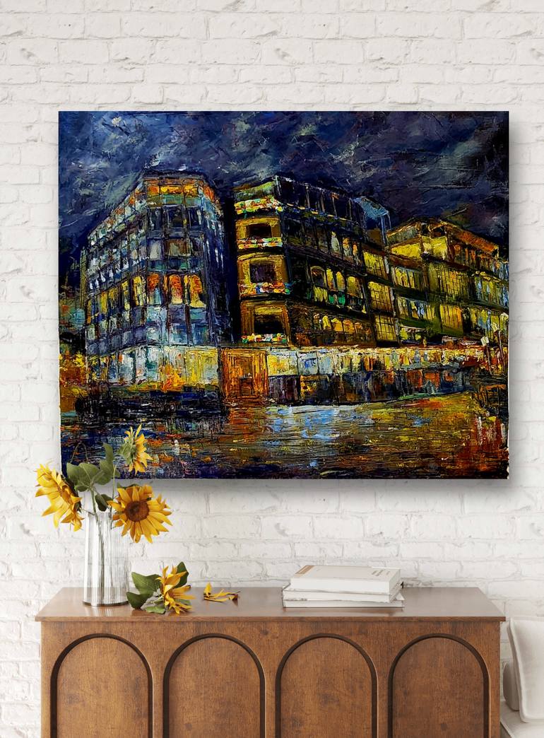 Original Art Deco Abstract Painting by Farheen Kanwal
