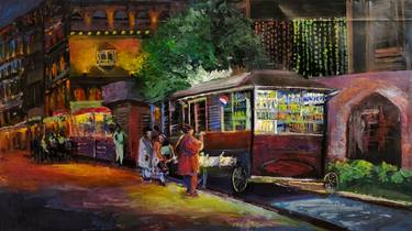 Original Expressionism Cities Paintings by Farheen kanwal