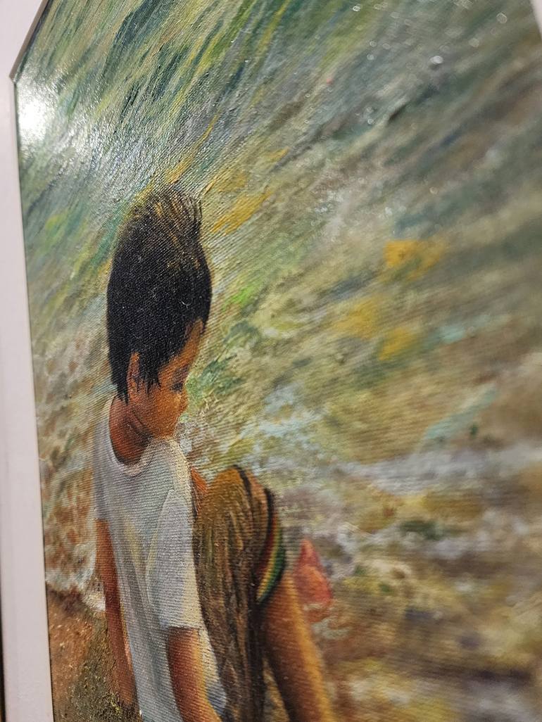 Original Impressionism Seascape Painting by Farheen kanwal