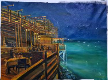 Print of Seascape Paintings by Farheen kanwal