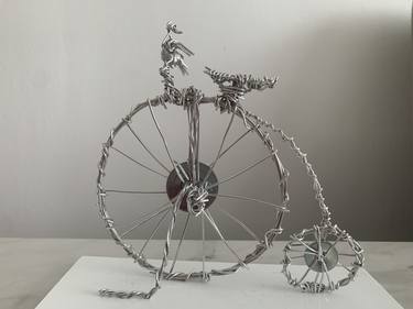 Original Art Deco Bicycle Sculpture by chopy ali