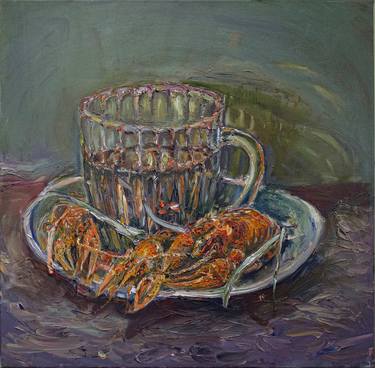 Original Impressionism Food & Drink Paintings by Pavel Levites
