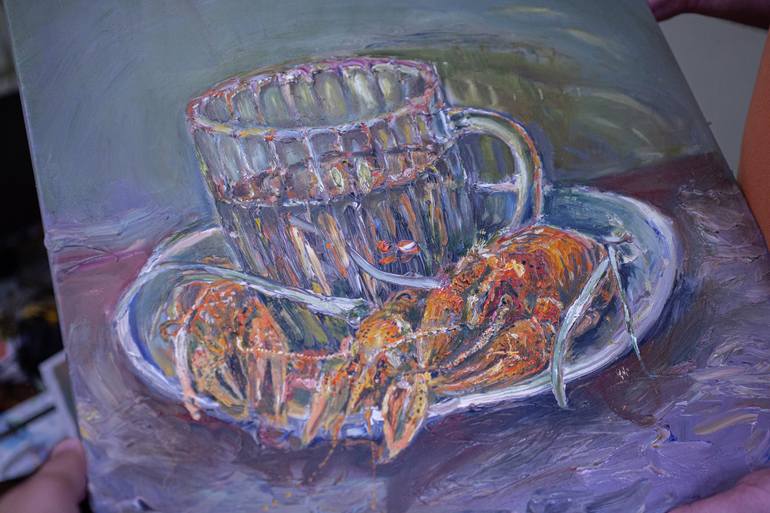 Original Impressionism Food & Drink Painting by Pavel Levites