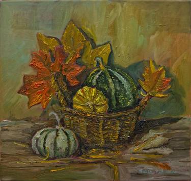 BASKET WITH PUMPKINS thumb