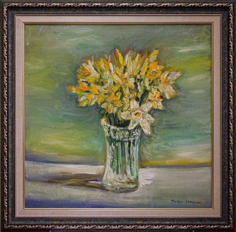 Original Impressionism Floral Painting by Pavel Levites