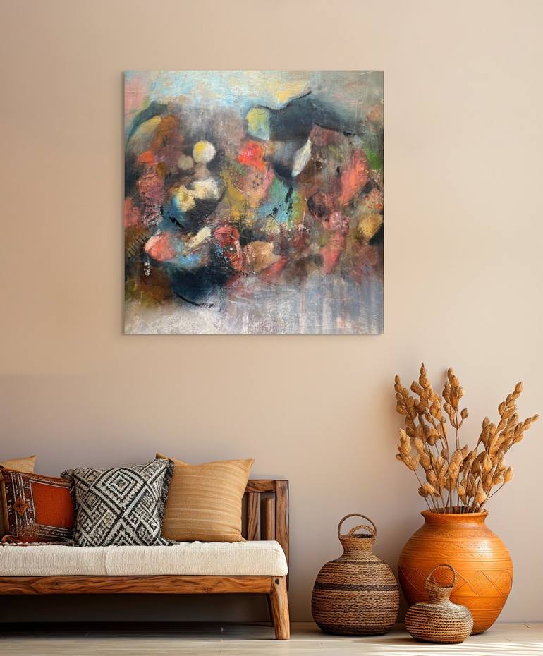 Original Abstract Expressionism Abstract Painting by Charlynn Throckmorton