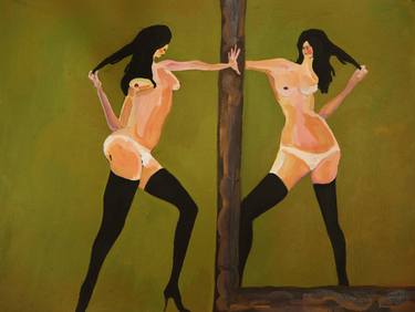 Original Abstract Nude Paintings by james wvinner