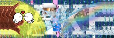 Original Pop Art Abstract Digital by Emma-Claire Fierce