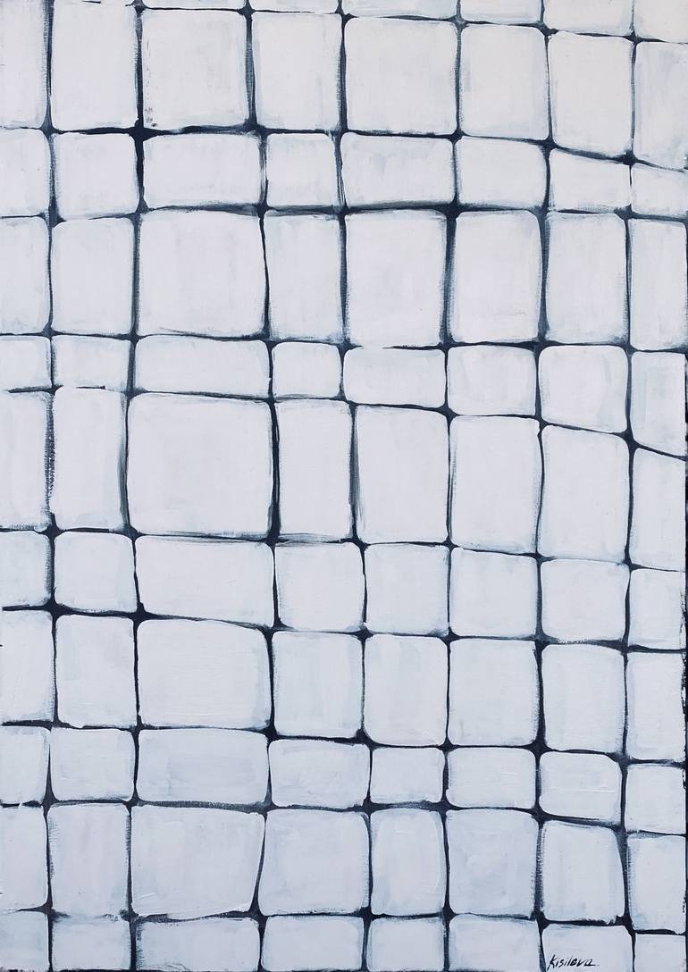 Print of Abstract Expressionism Geometric Paintings by Julia Kisi