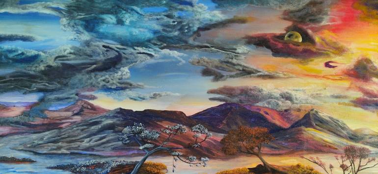 Original Surrealism Landscape Painting by John Arevalo