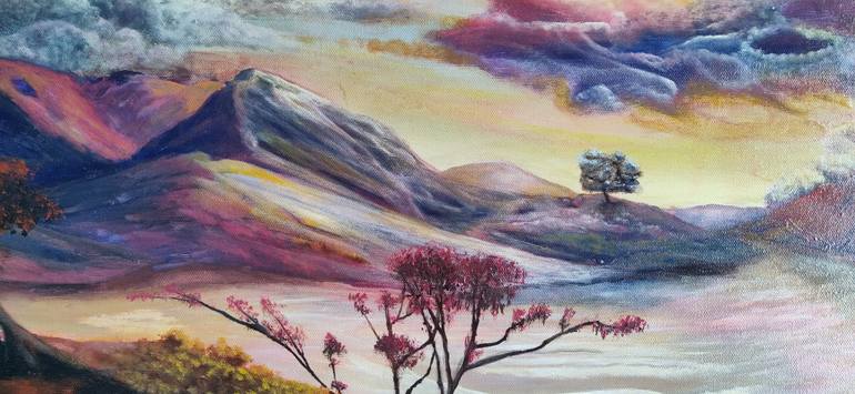 Original Surrealism Landscape Painting by John Arevalo