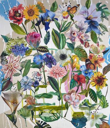 Original Floral Mixed Media by Kathryn Adele Schumacher