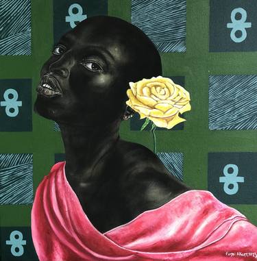 Print of Contemporary Women Paintings by Oluwafemi Akanmu