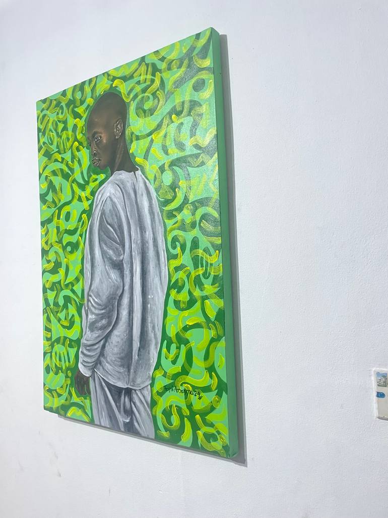 Original Contemporary Women Mixed Media by Oluwafemi Akanmu